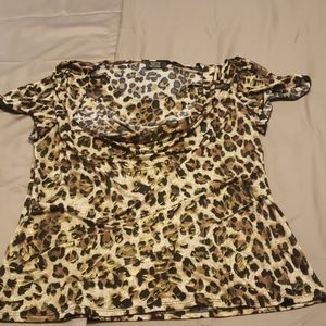 Black and gold cheetah print blouse